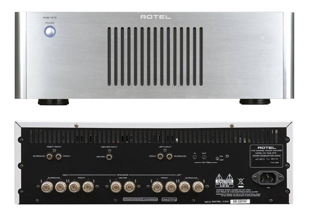 ROTEL RMB-1575 Amplificador Multicanal Class D 5x 250 watts - Imagem 3