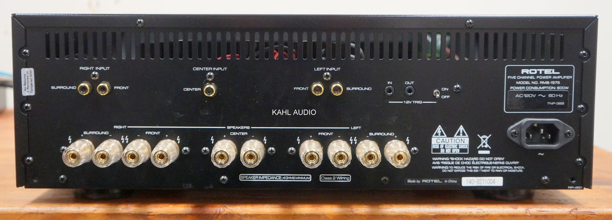 ROTEL RMB-1575 Amplificador Multicanal Class D 5x 250 watts - Imagem 4