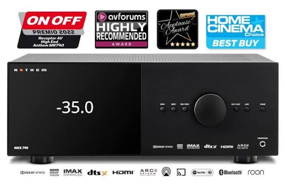 ANTHEM MRX-740 15.2 8K/4K Dolby Atmos 140 Watts HDR10 Network - Imagem 5
