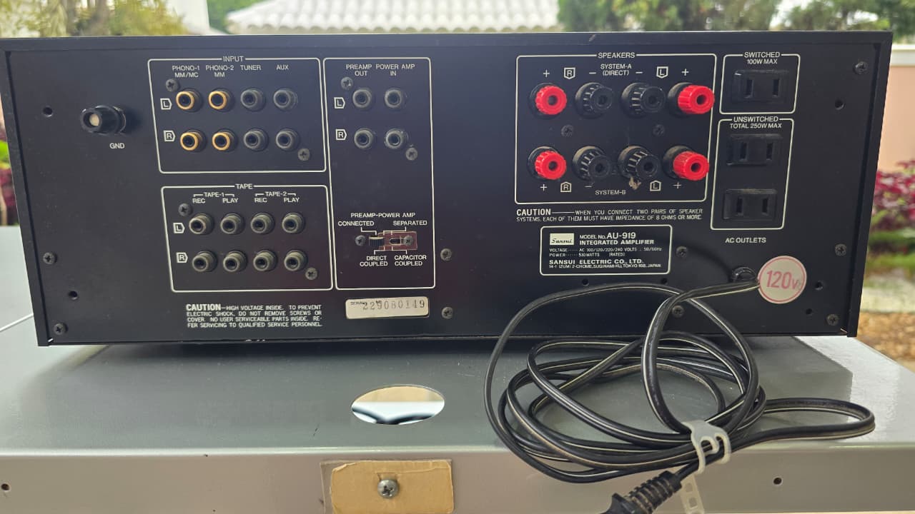 SANSUI AU-919 Amplificador Integrado 100 watts - Imagem 2