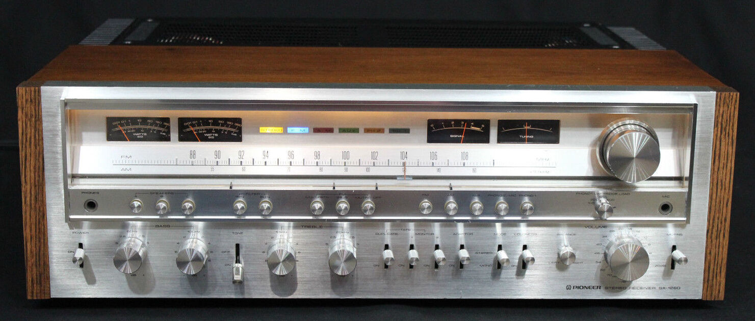 PIONEER SX-1280 AM FM Stereo Receiver 185 watts