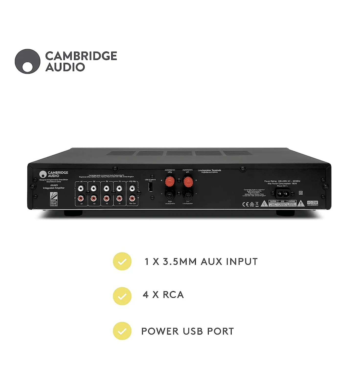 CAMBRIDGE AXA25 - Amplificador Integrado 25 watts - Imagem 8
