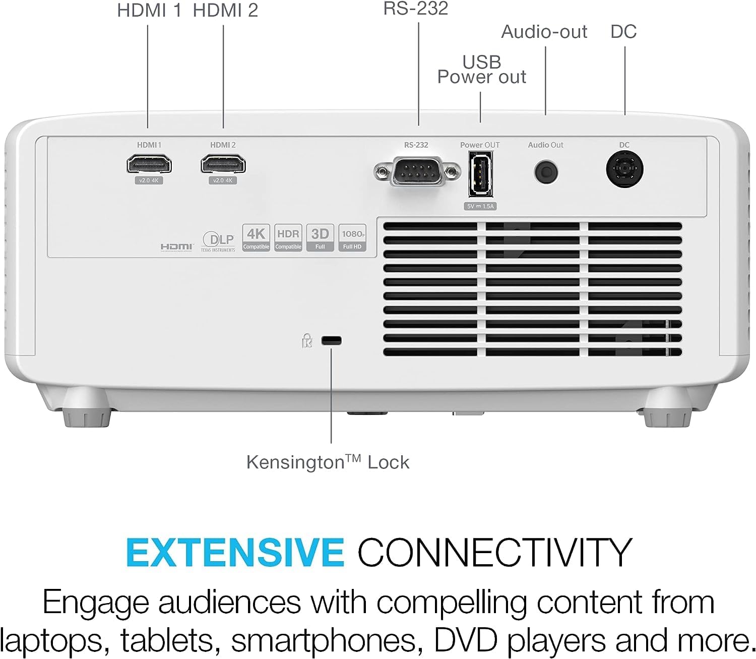 OPTOMA HZ40HDR Projetor Laser Full HD - 4000 lumens - Imagem 3