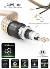 ZAVFINO OCC SILVER DART™ 10AWG AUDIOPHILE – Cabo de Caixa de Grafeno – 2,5-5,0m / Personalizado