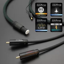 ZAVFINO THE Highlands MKII PURE SILVER LITZ CONSTRUCTION – Cabo de Braço Din/RCA