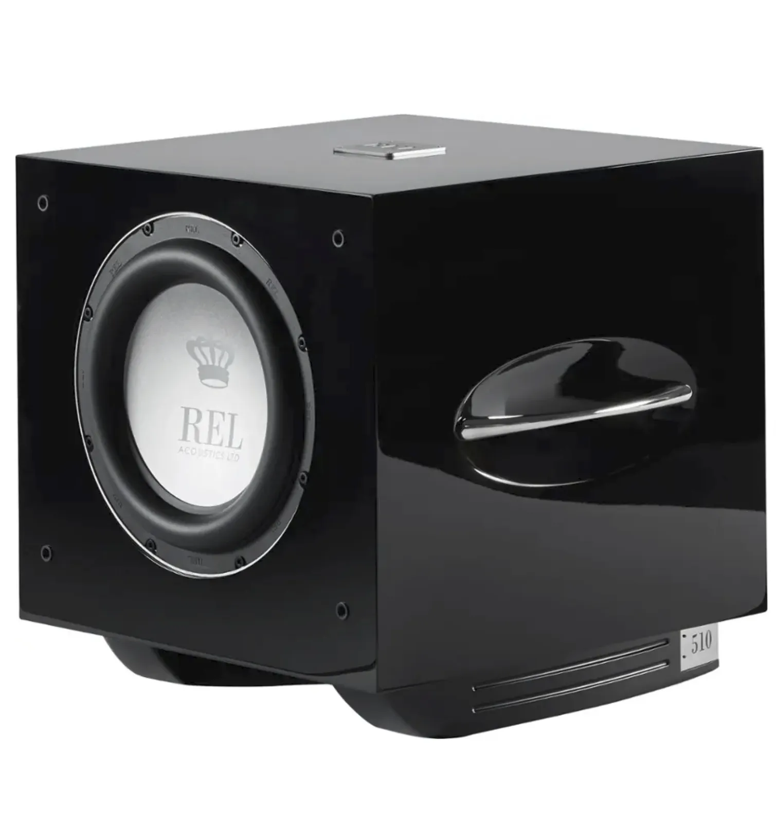 REL S510 - Subwoofer com Drive Ativo de 10" e Drive Passivo de 12", 500 watts, Black