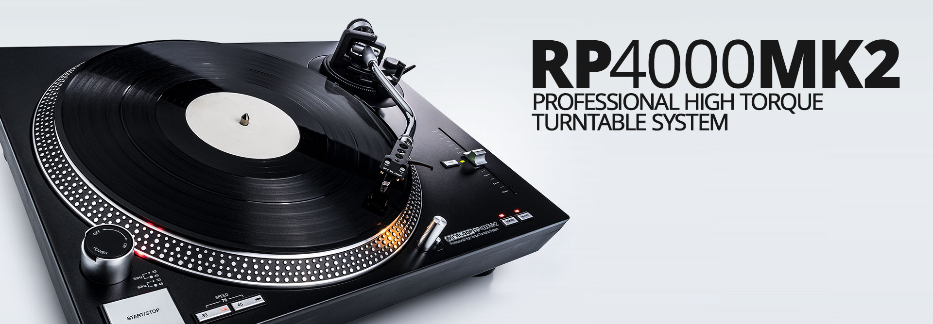 RELOOP RP-4000 MK2 - Toca-Discos Dj Acionado por Quartzo com Acionamento Direto de Alto Torque