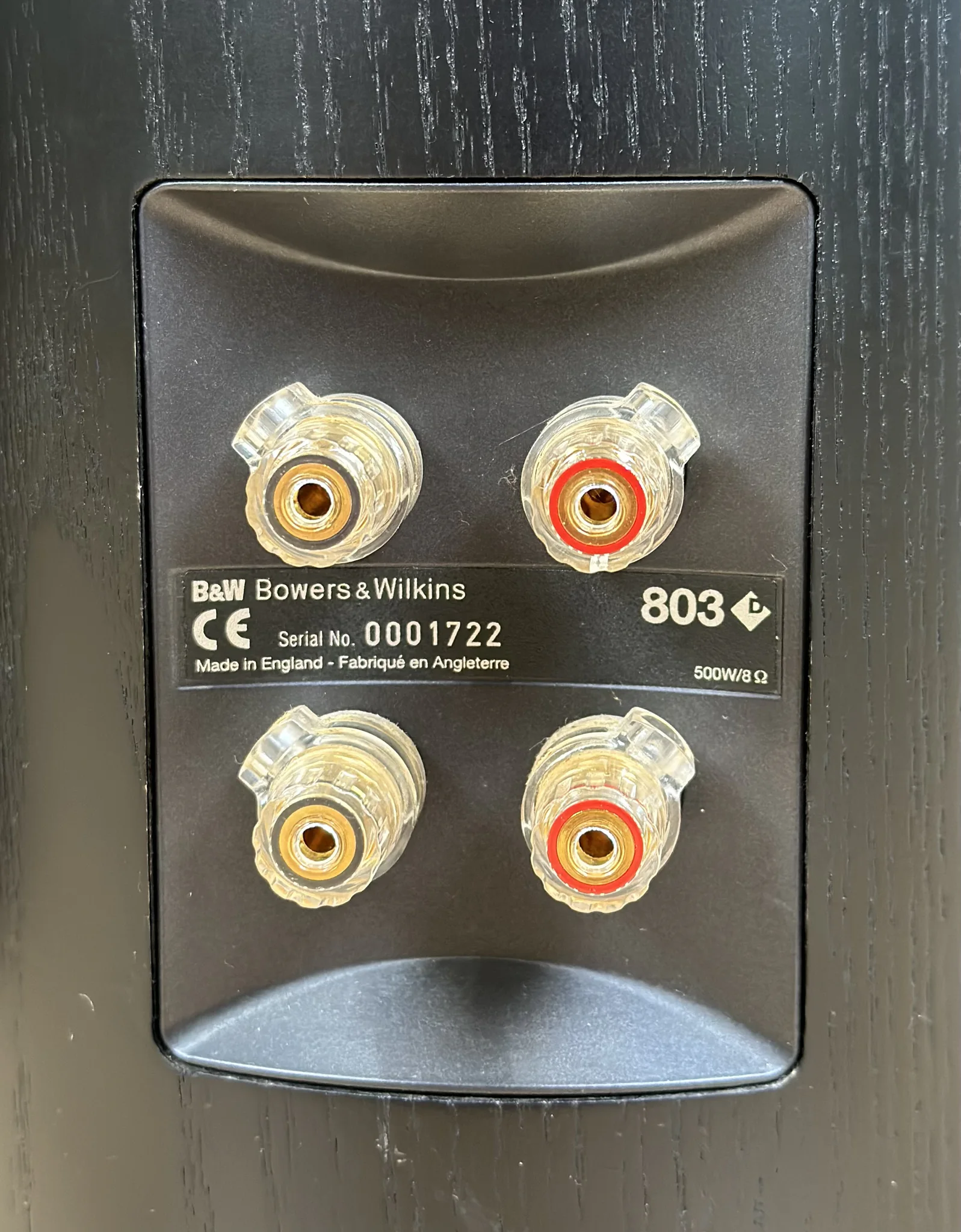 B&W 803 D - Caixa Torre, Black Ash, 500 Watts, (par) - Imagem 6
