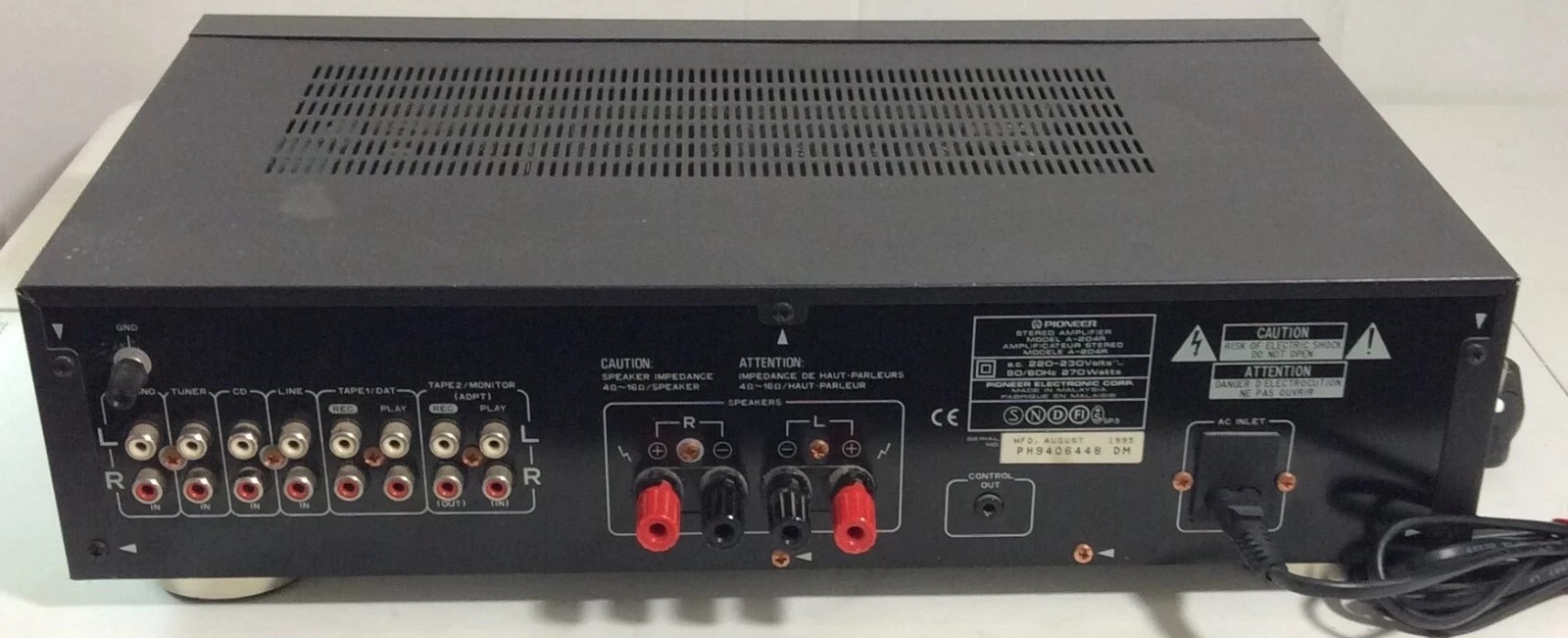 PIONEER A-204 - Amplificador Integrado, 35 Watts - Imagem 5