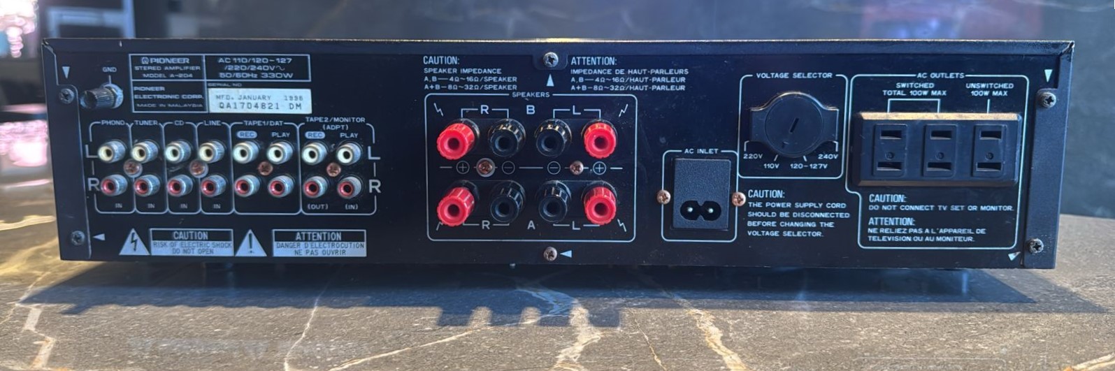 PIONEER A-204 - Amplificador Integrado, 35 Watts - Imagem 6