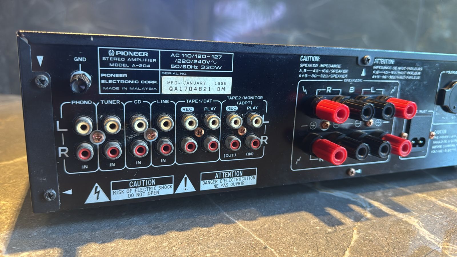 PIONEER A-204 - Amplificador Integrado, 35 Watts - Imagem 4