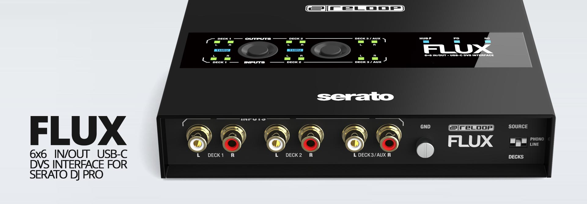 RELOOP FLUX インターフェース RELOOP Flux – Interface USB-C para Usar o Serato DJ Pro com toca