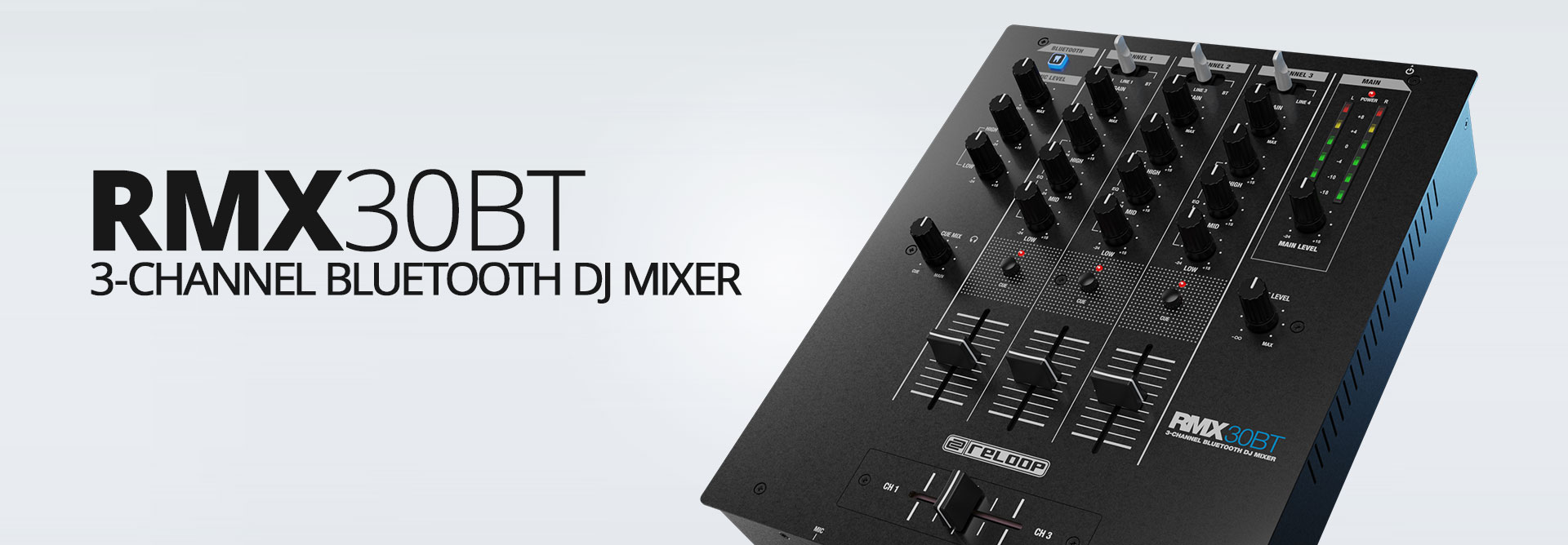RELOOP RMX30 BT - Mixer DJ Bluetooth de 3 canais