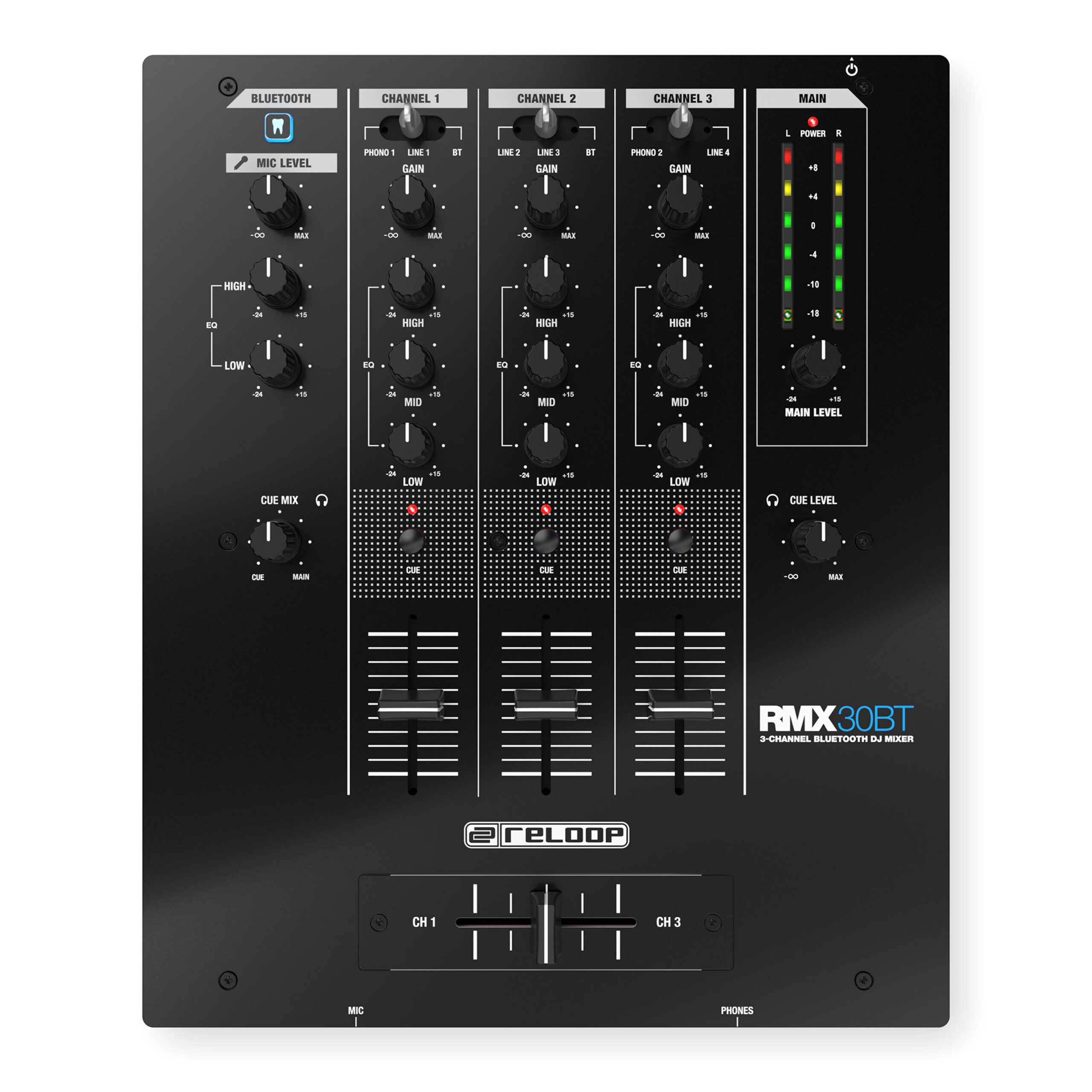 RELOOP RMX30 BT - Mixer DJ Bluetooth de 3 canais - Imagem 2