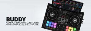 RELOOP Buddy – Controlador DJ compacto de 2 decks para iOS, iPadOS, Android, Mac e PC