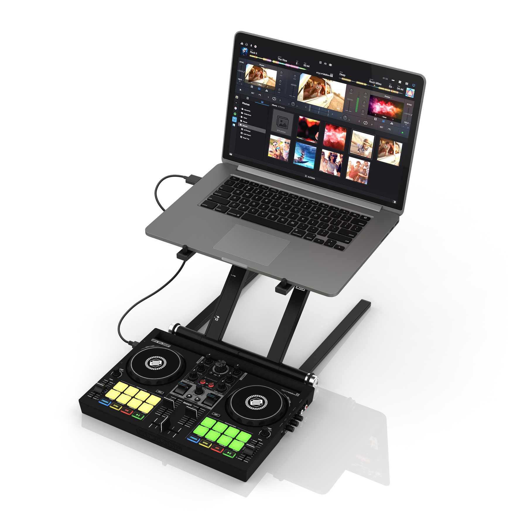 RELOOP Buddy - Controlador DJ compacto de 2 decks para iOS, iPadOS, Android, Mac e PC - Imagem 6