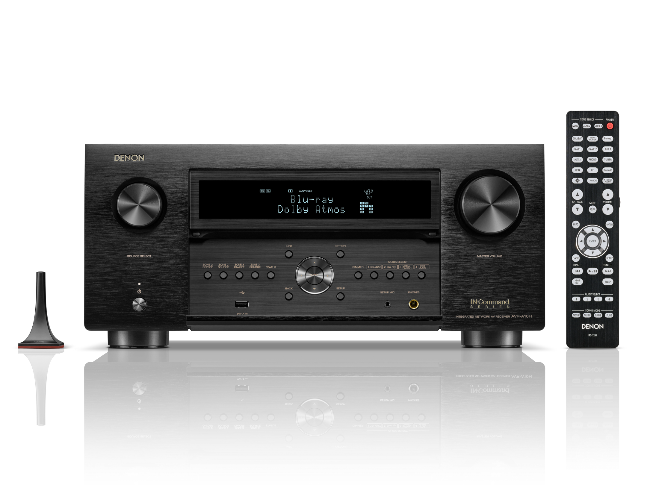 DENON AVR-A10H - Receiver AV 8K, 13.4 Canais, Powered by HEOS™ com Dolby Atmos, HDR10, HDR10+, Dolby Vision e HLG, Dolby Atmos, DTS:X e DTS:X Pro, Auro-3D, IMAX Enhanced, 150 Watts - Imagem 3