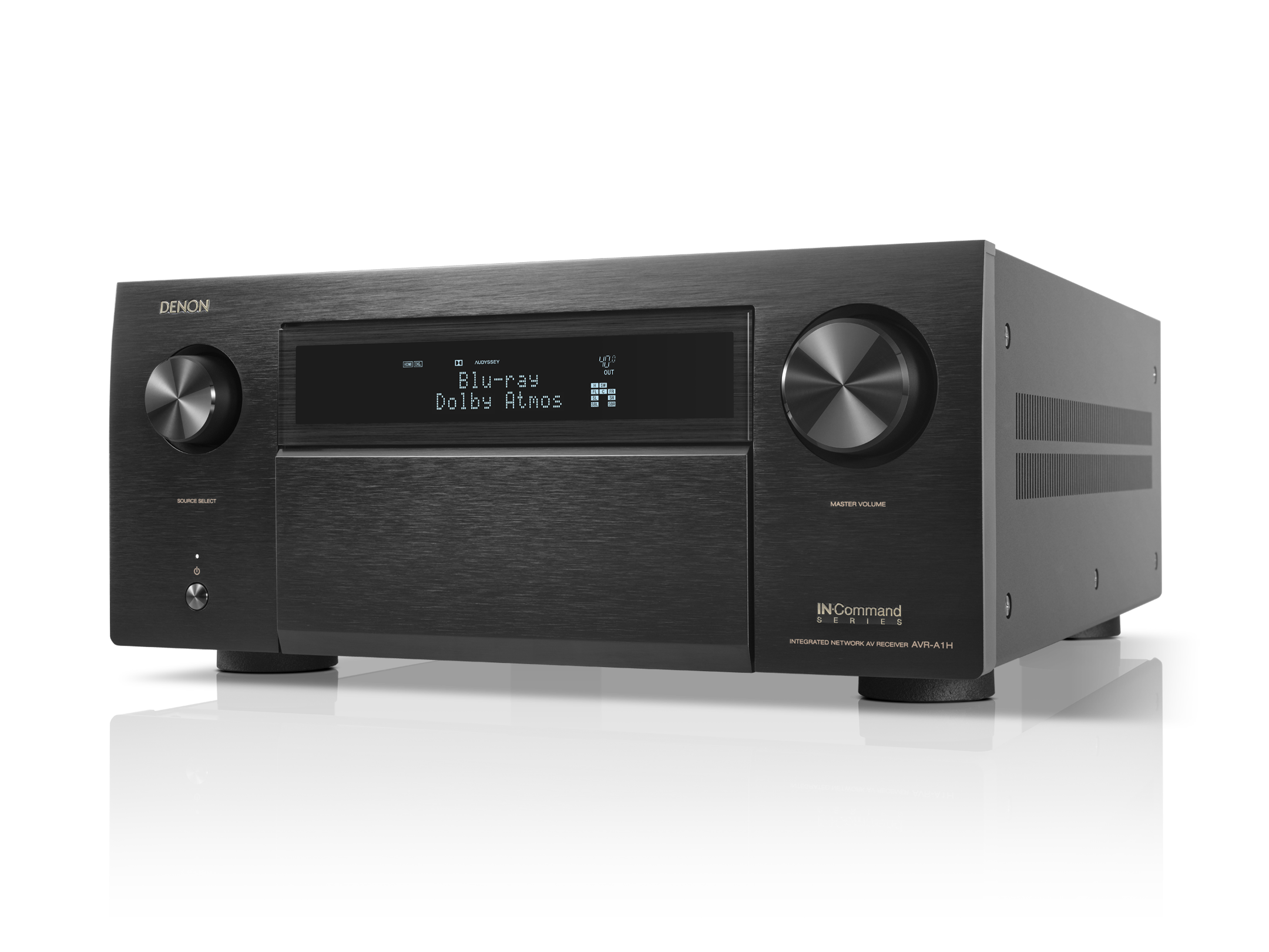DENON AVR-A1H - Receiver AV 8K, 15.4 Canais, Powered by HEOS™ com Dolby Atmos, HDR10, HDR10+, Dolby Vision e HLG, Dolby Atmos, DTS:X e DTS:X Pro, Auro-3D, IMAX Enhanced, 150 Watts - Imagem 3