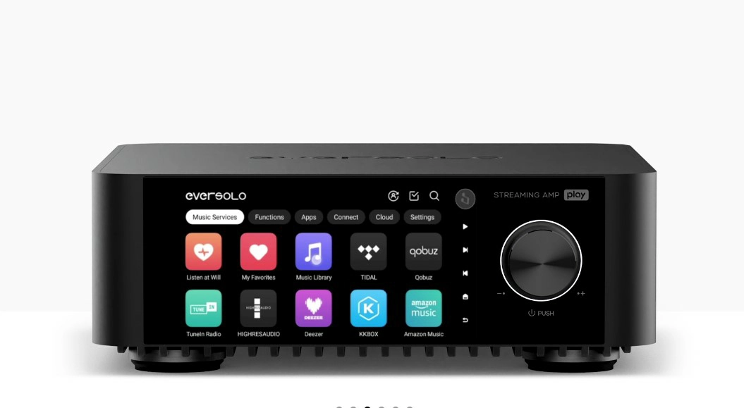 EVERSOLO PLAY - Amplificador Integrado com Streamer, DAC, 60 Watts