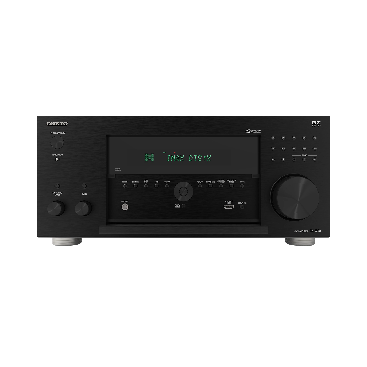 ONKYO TX-RZ70 – Receiver AV 8K, 11.2. Canais, HDR10+, HLG, Dolby Vision, THX, Dolby Atmos, DTS:X e Auro-3D, 140 Watts - Imagem 2