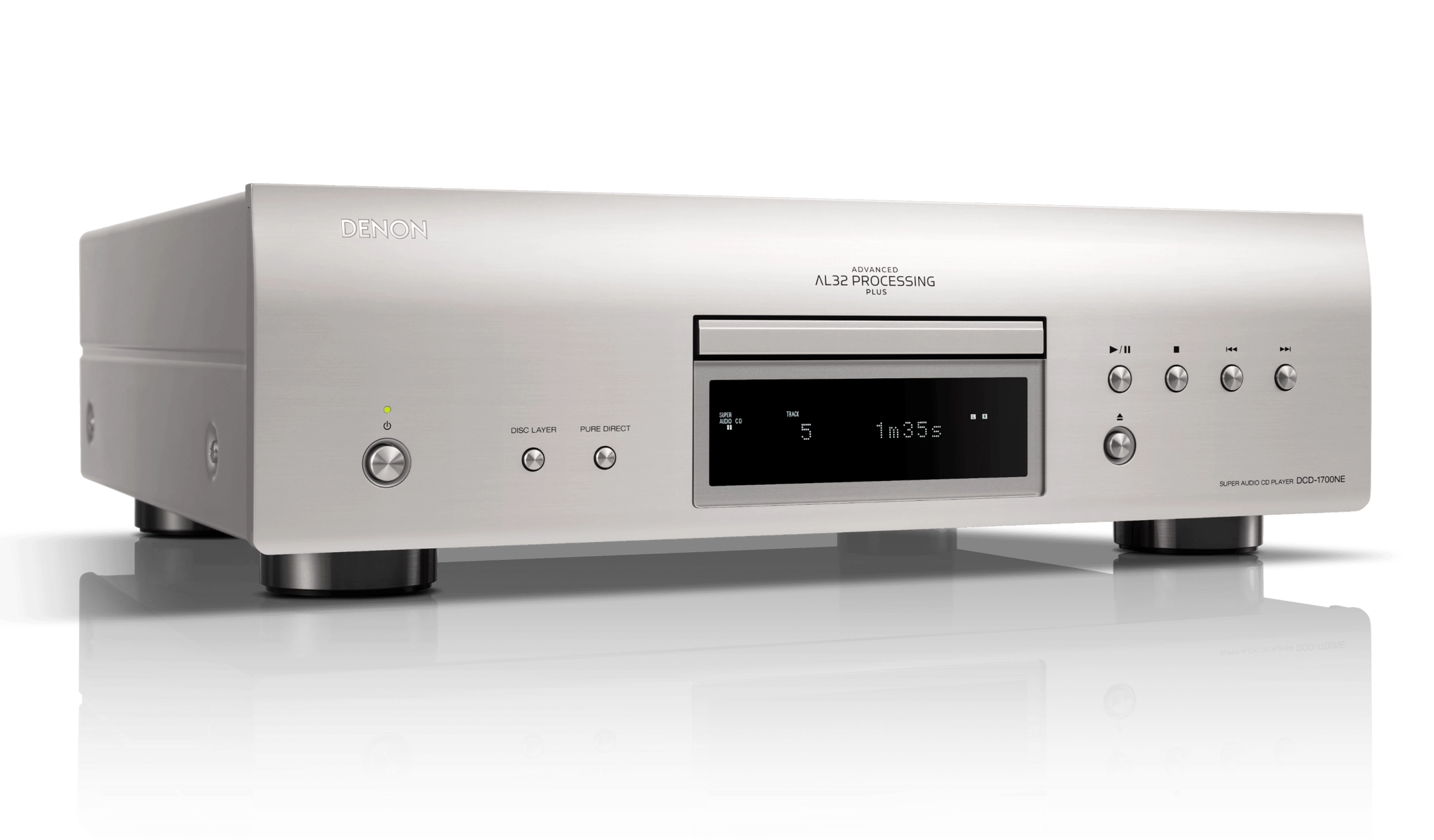 DENON DCD-1700NE - Cd Player, Super Audio CD (SACD), Preto ou Prata