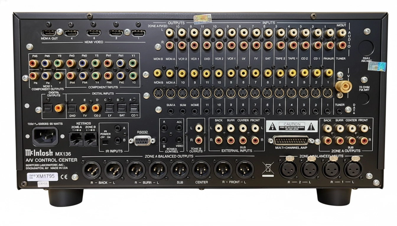 McINTOSH MX136 - Pre-Processador AV 7.1, com Conversor D/A 24-Bit: Todos os Canais - Imagem 4