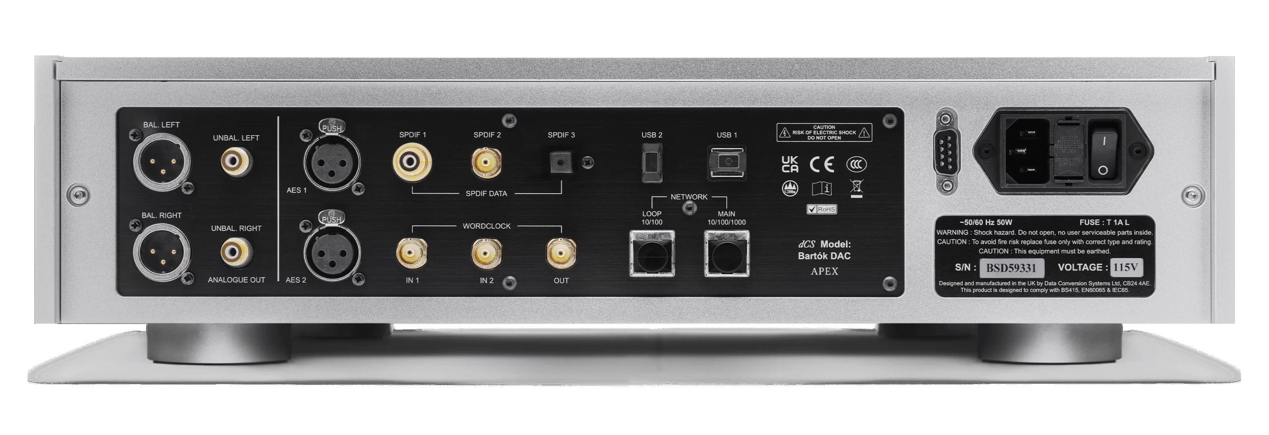 dCS BARTOK APEX - DAC, Streamer de rede, Suporta Tidal, Deezer, Spotify, Apple AirPlay - Imagem 4