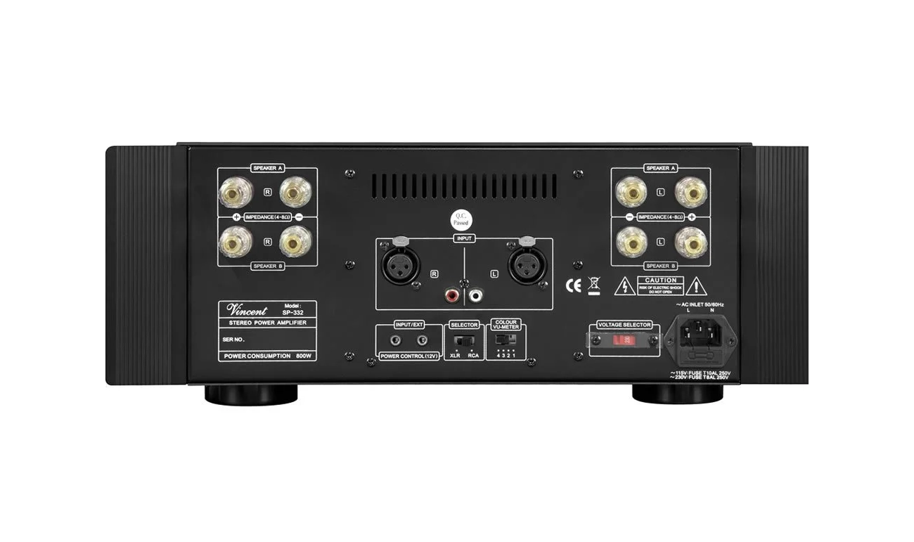 VINCENT SP-332 - Amplificador de Potência Estéreo Híbrido, 150 Watts RMS - Imagem 2