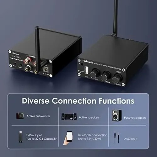 FOSI AUDIO BL20A Mini Amplificador Integrado com Bluetooth 100 watts - Imagem 4