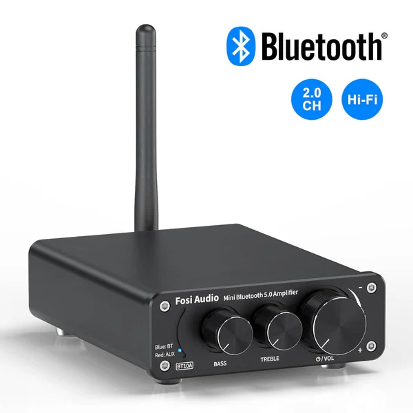 FOSI AUDIO BT10A BT Amplificador Estéreo, 50 Watts