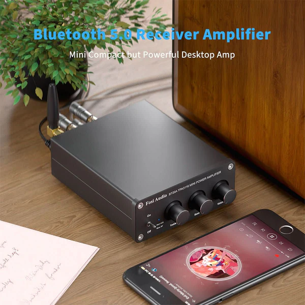 FOSI AUDIO BT20A BT Amplificador Integrado, Classe D, 60 Watts - Imagem 3