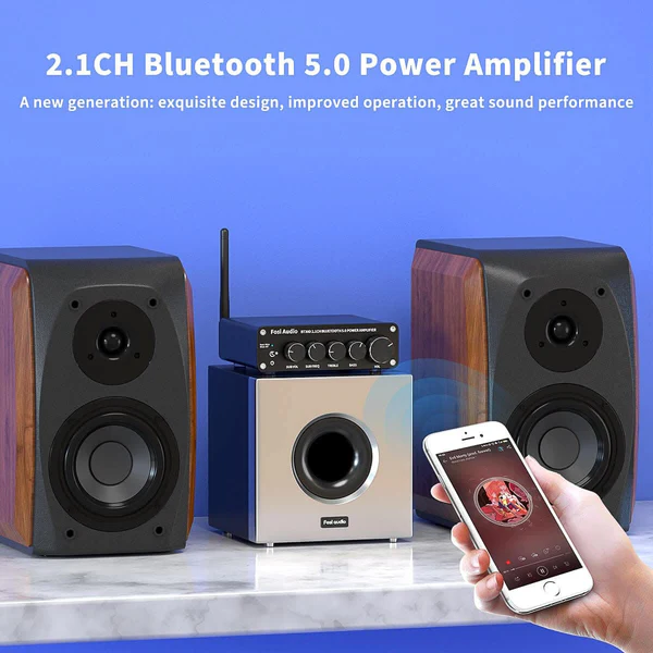 FOSI AUDIO BT30D BT Amplificador Integrado Classe D, 2.1 Canais, 50 Watts - Imagem 4
