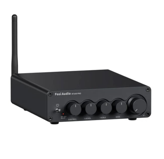 FOSI AUDIO BT30D PRO Amplificador Integrado Classe D, 2.1 Canais, 165 Watts