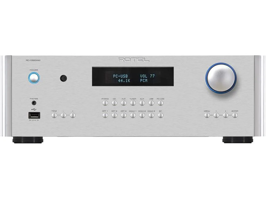 ROTEL RC-1590 MKII Pré-Amplificador com MM Phono, Bluetooth, Tone Control e DAC