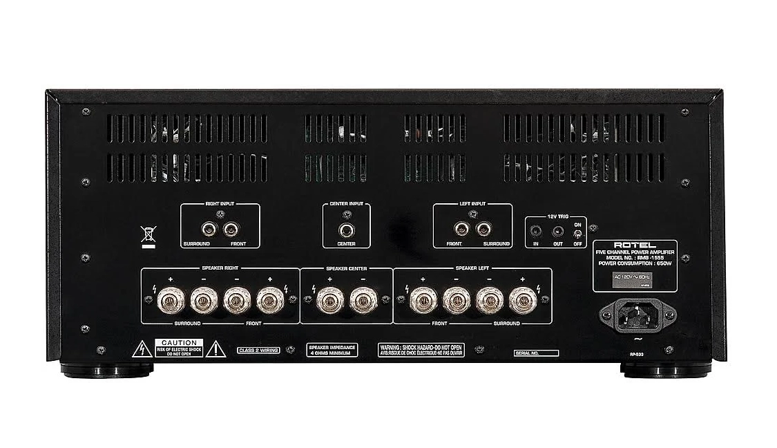 ROTEL RMB-1555 - Amplificador de Potência Multicanal, 5 Canais, 120 Watts por Canal - Imagem 2