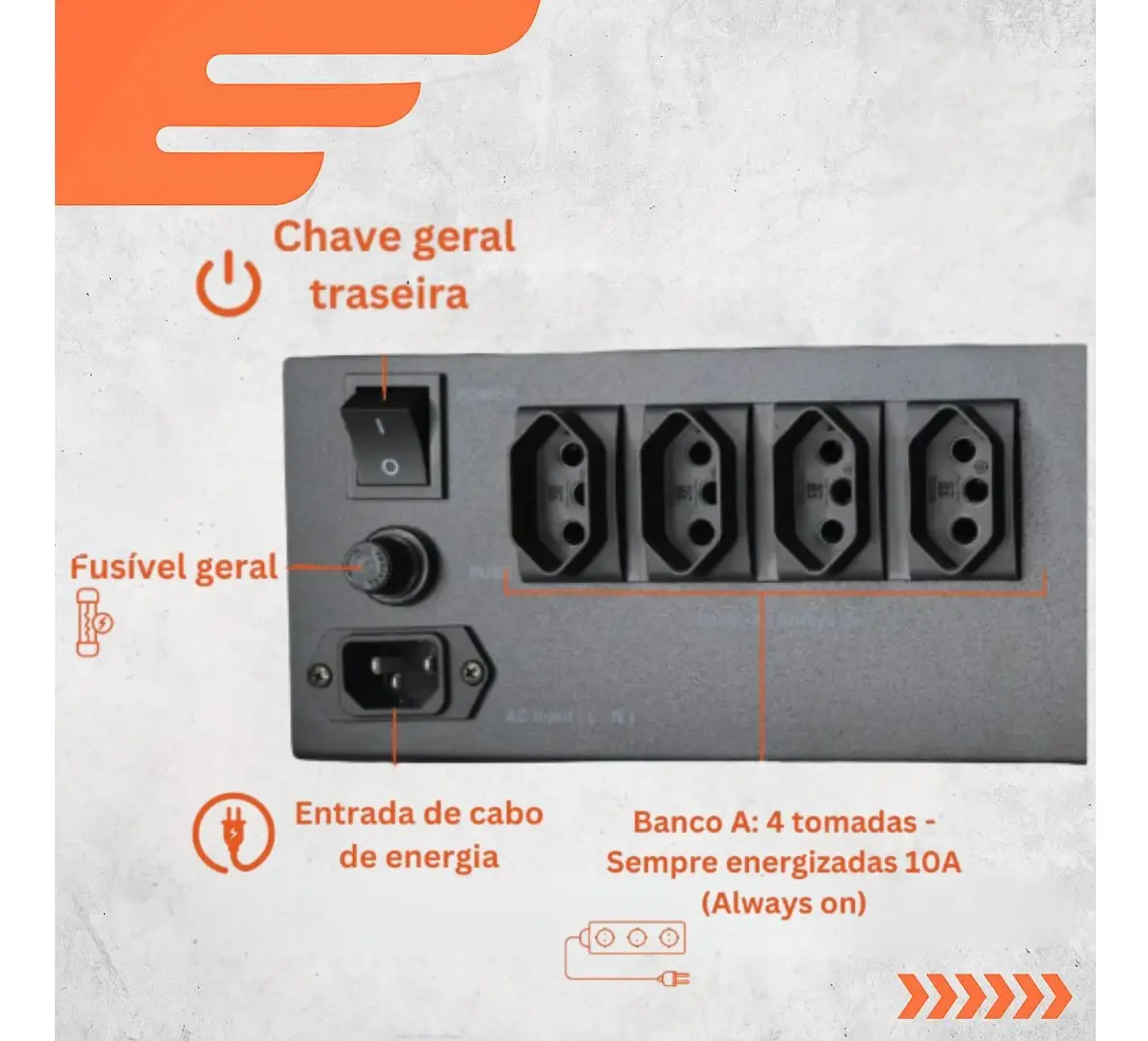 UPSAI ACF-2100T Condicionador e Transformador de Energia 220/120 volts - Imagem 6