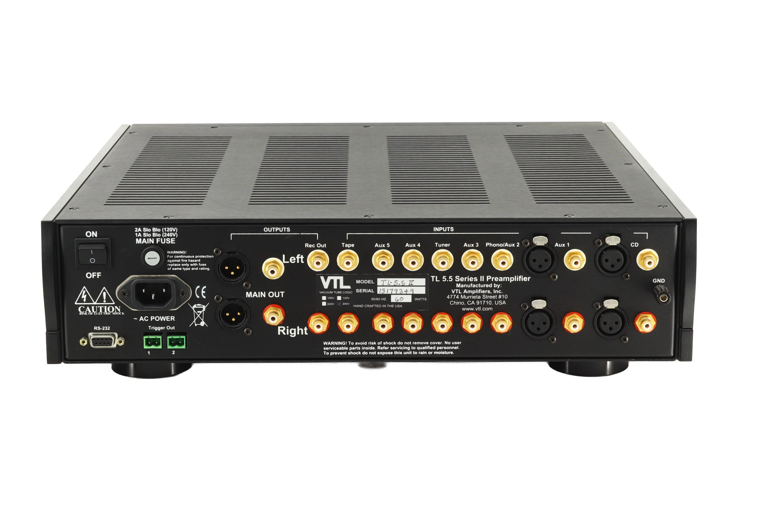 VTL TL-5.5 Series II Signature - Pré-Amplificador Valvulado de Linha - Imagem 5