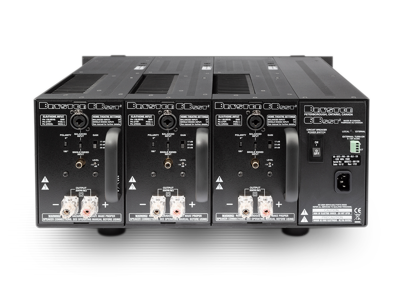 BRYSTON 6B SST2 Amplificador Multicanal, 3 x 300 Watts - Imagem 3