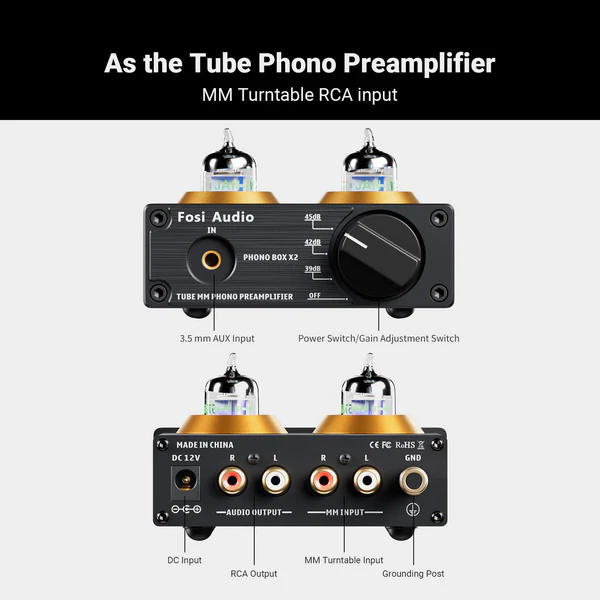 FOSI AUDIO BOX X2 Pré-Amplificador de Phono Valvulado - Imagem 5