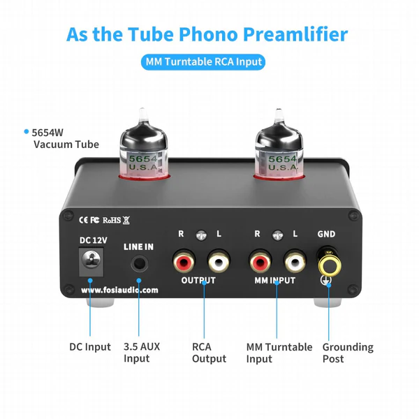 FOSI AUDIO BOX X4 Pré-Amplificador de Phono MM Valvulado - Imagem 4