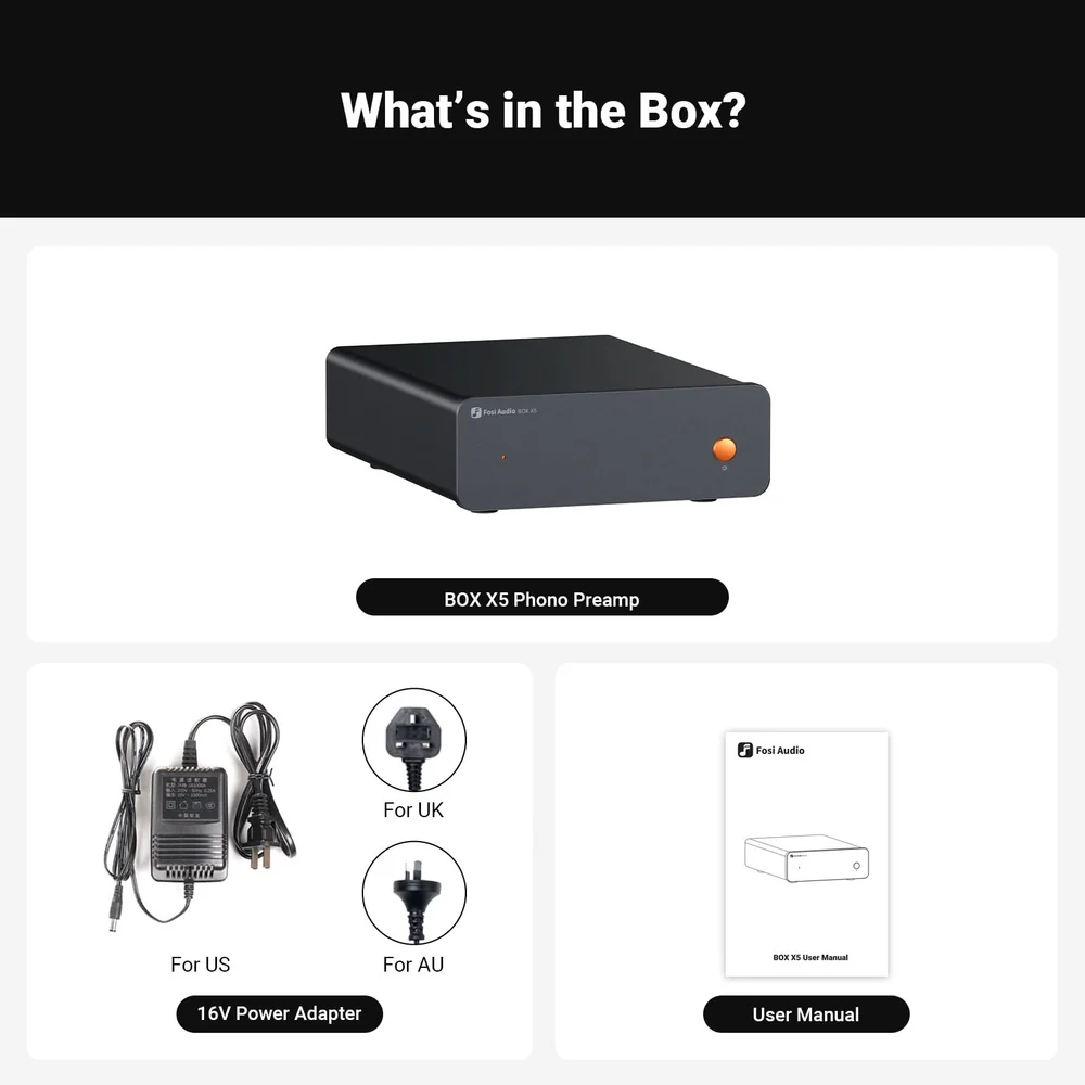 FOSI AUDIO BOX X5 Pré-Amplificador de Phono MM & MC - Imagem 3