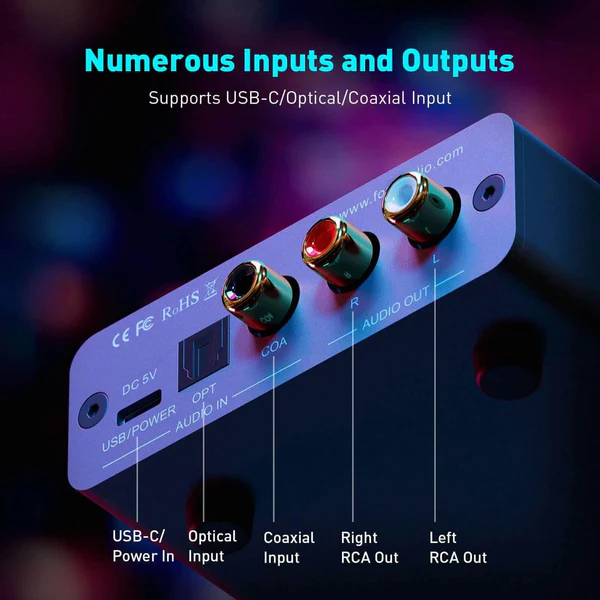 FOSI AUDIO K5 Pro Gaming DAC Amplificador de Fone e Pré-Amplificador - Imagem 4