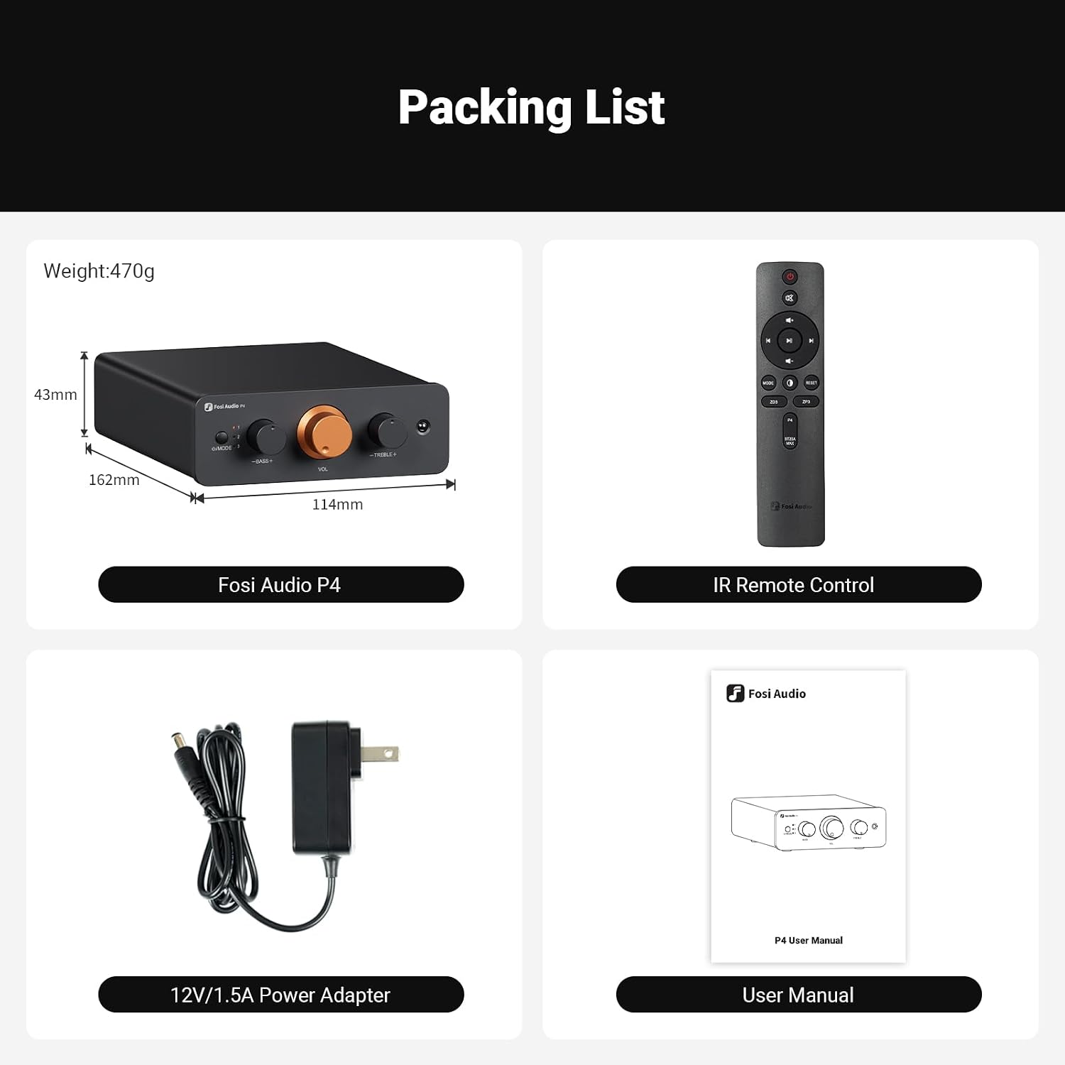 FOSI AUDIO P4 Pré-Amplificador de Áudio Stereo - Imagem 3