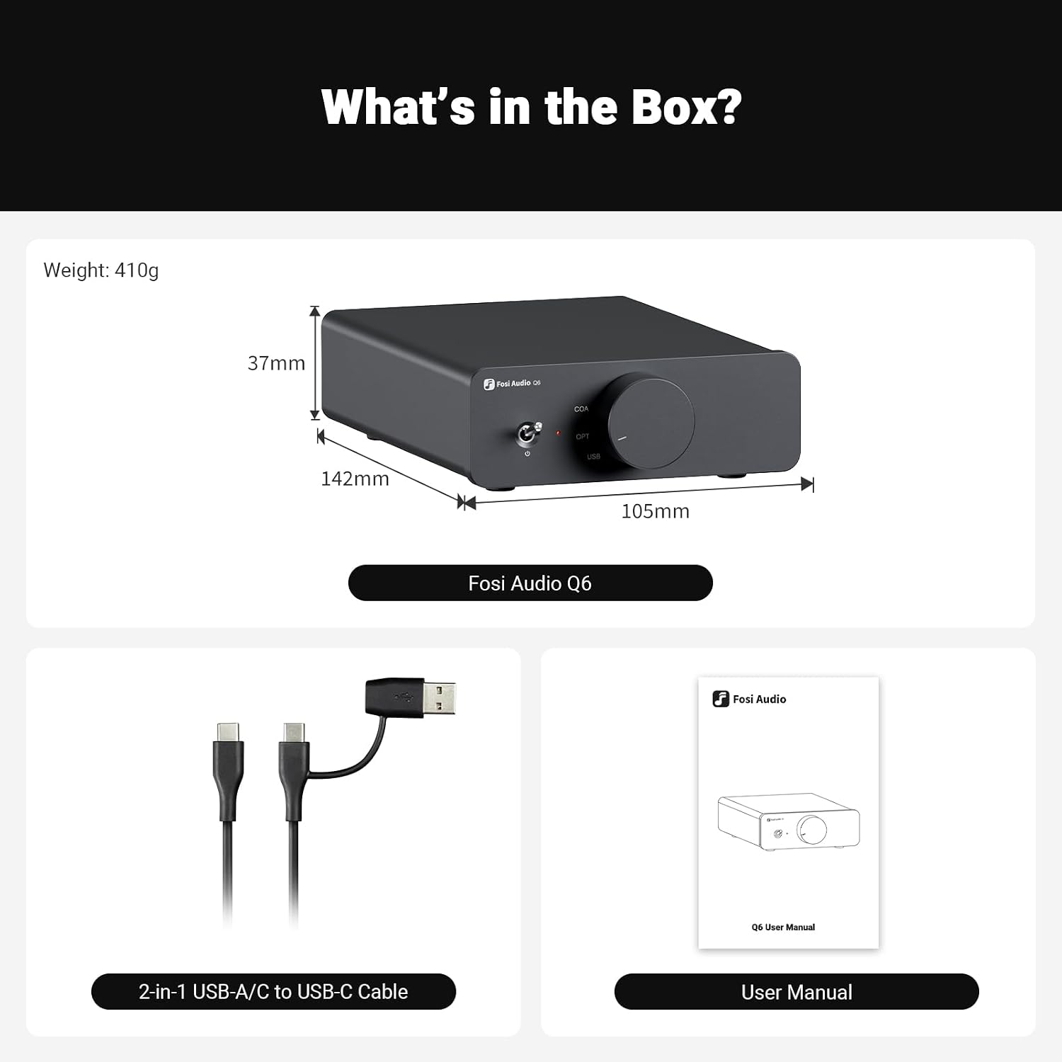 FOSI AUDIO Q6 Conversor DAC - Imagem 2