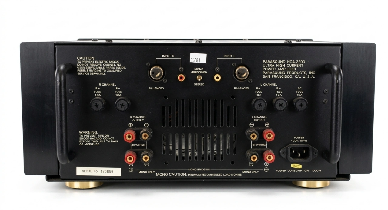 PARASOUND 2200 Amplificador de Potência Estéreo, 250 Watts RMS - Imagem 4
