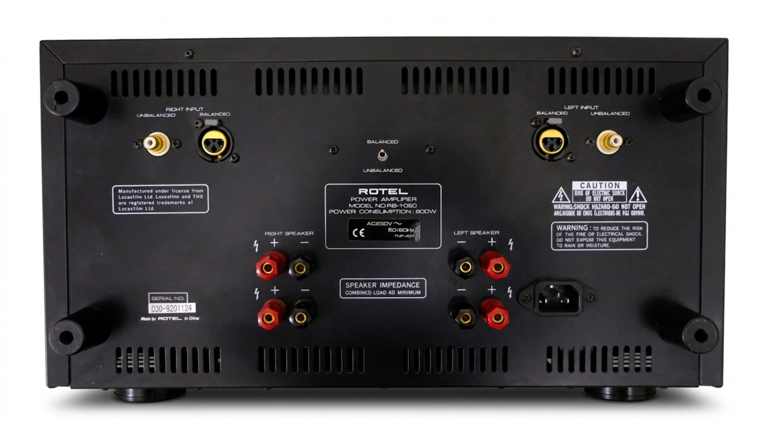 ROTEL RB-1090 Amplificador de Potência Estéreo, 380 Watts RMS - Imagem 3
