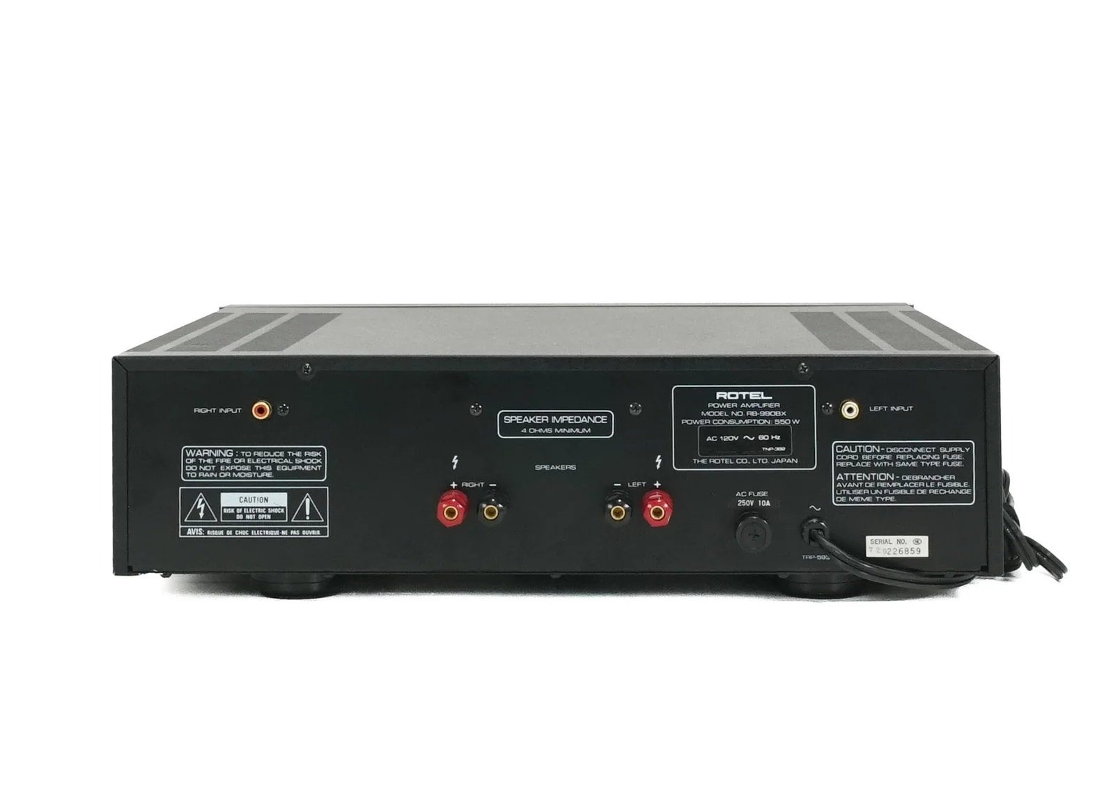 ROTEL RB-990BX Amplificador de Potência Estéreo - Imagem 4